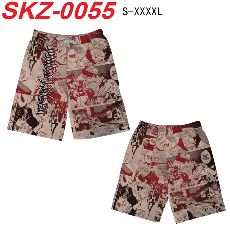 Jujutsu Kaisen Anime full-color digital printed beach shorts from S to 4XL  SKZ-0055