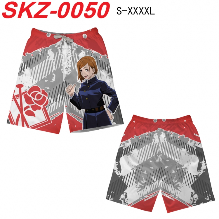 Jujutsu Kaisen Anime full-color digital printed beach shorts from S to 4XL SKZ-0050