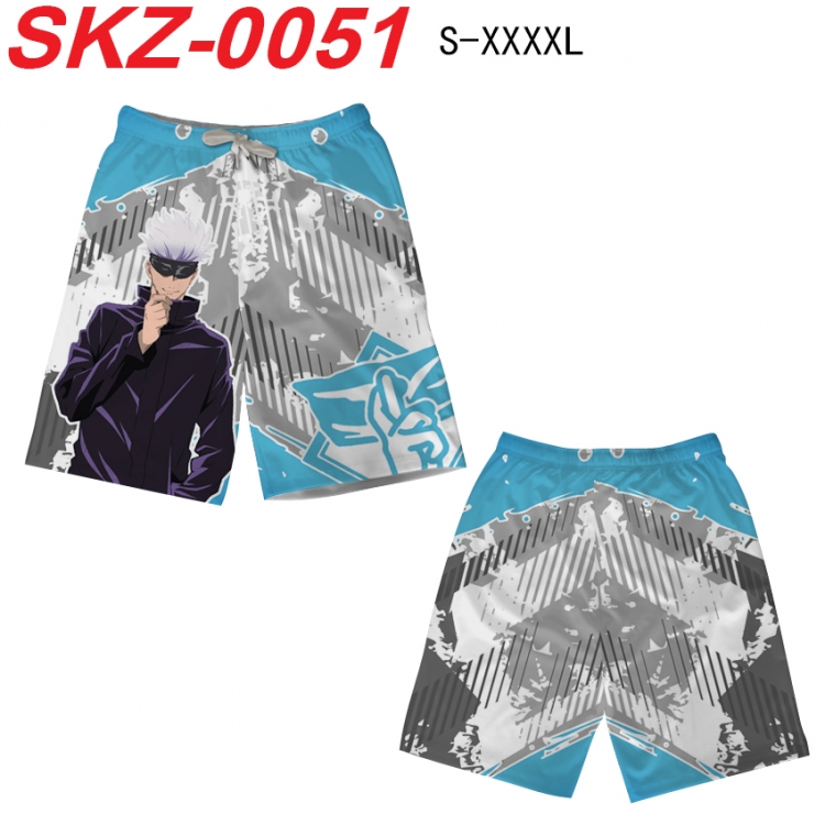 Jujutsu Kaisen Anime full-color digital printed beach shorts from S to 4XL  SKZ-0051