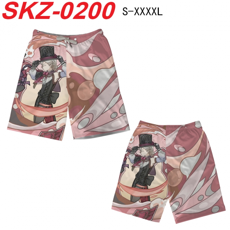 Genshin Impact Anime full-color digital printed beach shorts from S to 4XL