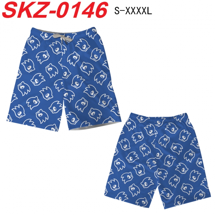 Sonic The Hedgehog Anime full-color digital printed beach shorts from S to 4XL  SKZ-0146