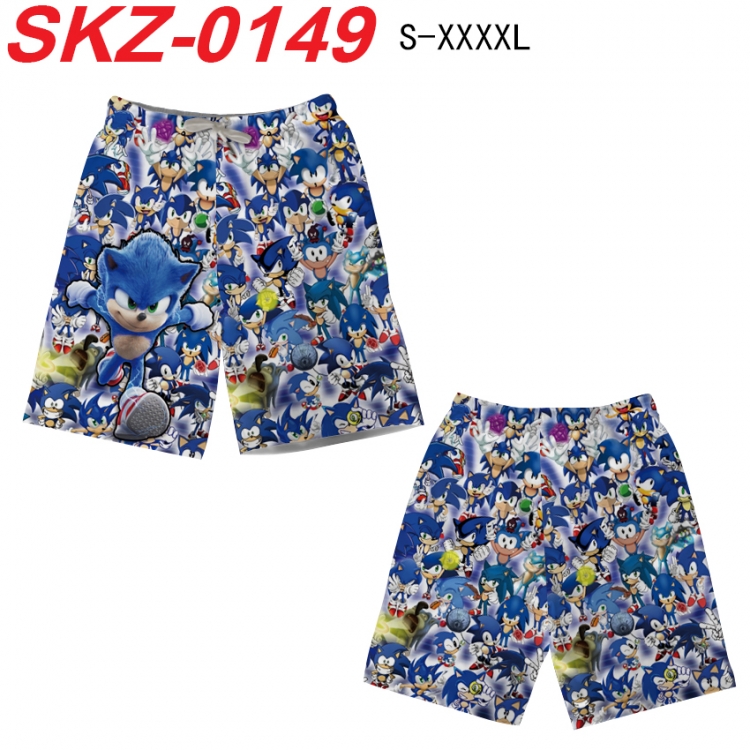 Sonic The Hedgehog Anime full-color digital printed beach shorts from S to 4XL SKZ-0149