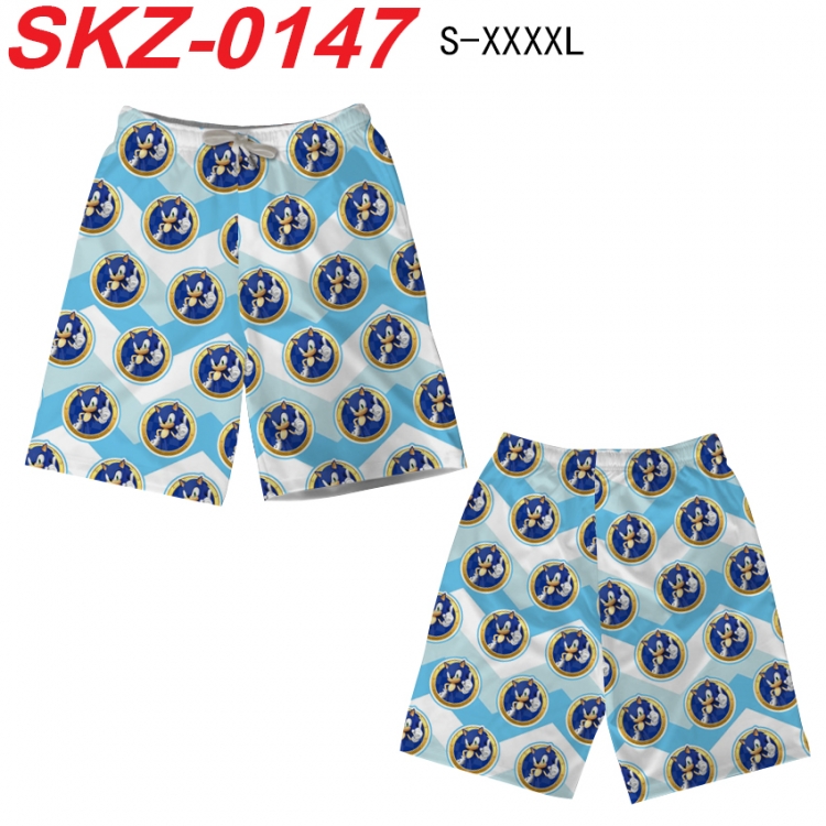 Sonic The Hedgehog Anime full-color digital printed beach shorts from S to 4XL  SKZ-0147