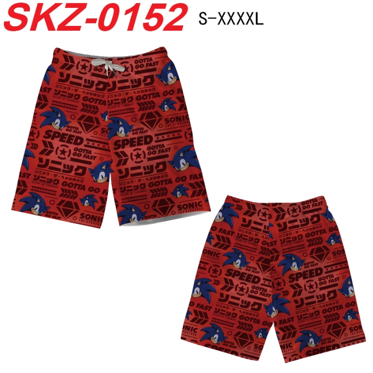 Sonic The Hedgehog Anime full-color digital printed beach shorts from S to 4XL SKZ-0152