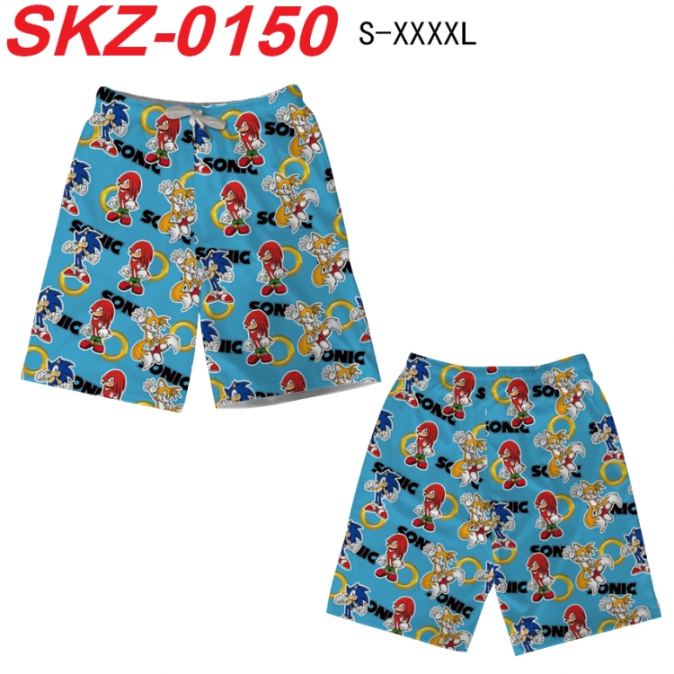 Sonic The Hedgehog Anime full-color digital printed beach shorts from S to 4XL SKZ-0150