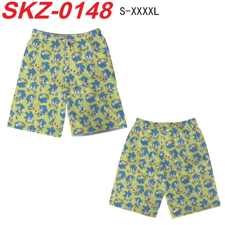 Sonic The Hedgehog Anime full-color digital printed beach shorts from S to 4XL  SKZ-0148