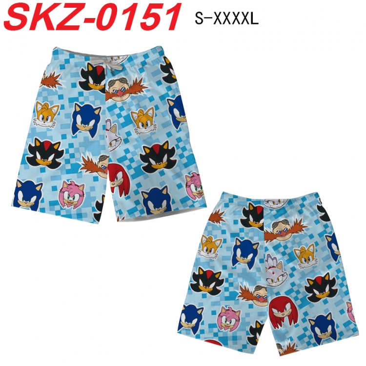 Sonic The Hedgehog Anime full-color digital printed beach shorts from S to 4XL SKZ-0151