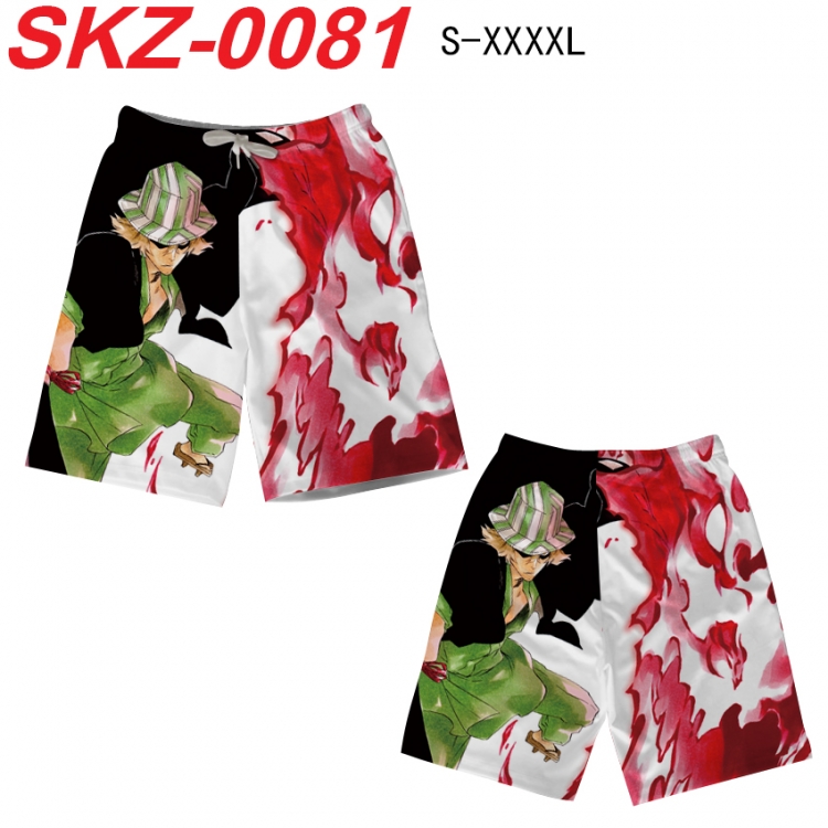 Bleach Anime full-color digital printed beach shorts from S to 4XL SKZ-0081