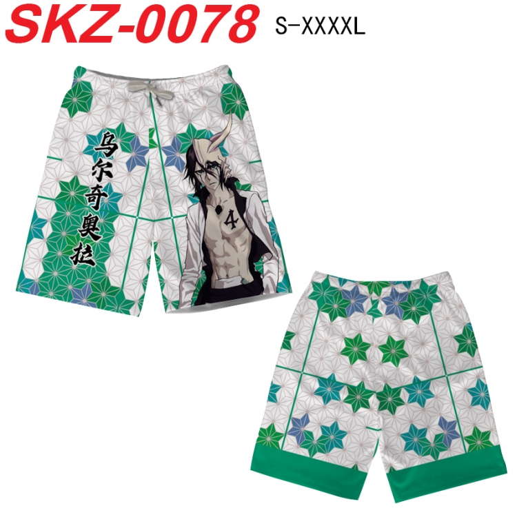 Bleach Anime full-color digital printed beach shorts from S to 4XL  SKZ-0078