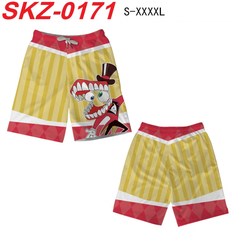 The Amazing Digital Circus  Anime full-color digital printed beach shorts from S to 4XL