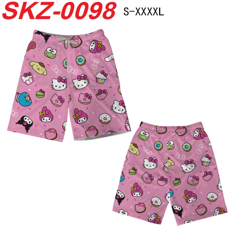 sanrio Anime full-color digital printed beach shorts from S to 4XL  SKZ-0098