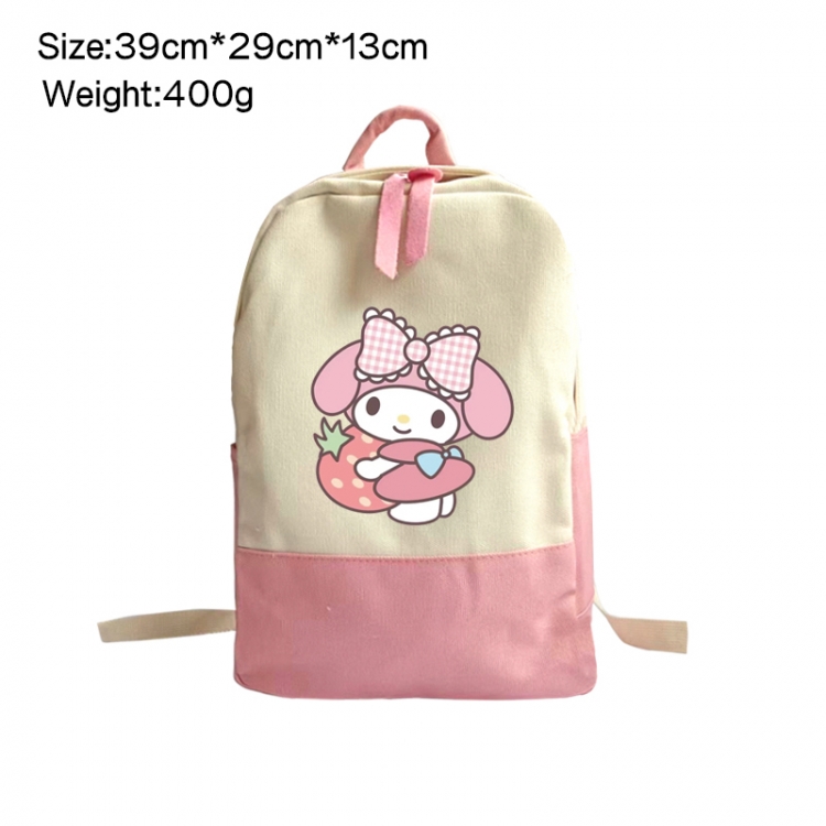 sanrio Anime Surrounding Canvas Colorful Backpack 39x29x13cm