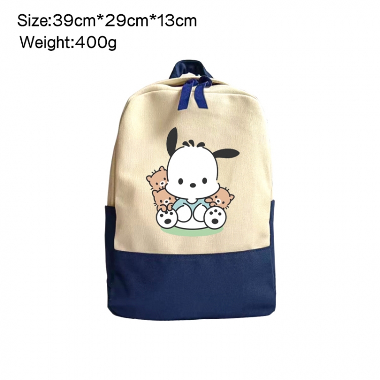 sanrio Anime Surrounding Canvas Colorful Backpack 39x29x13cm