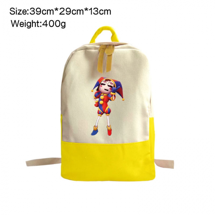 The Amazing Digital Circus Anime Surrounding Canvas Colorful Backpack 39x29x13cm