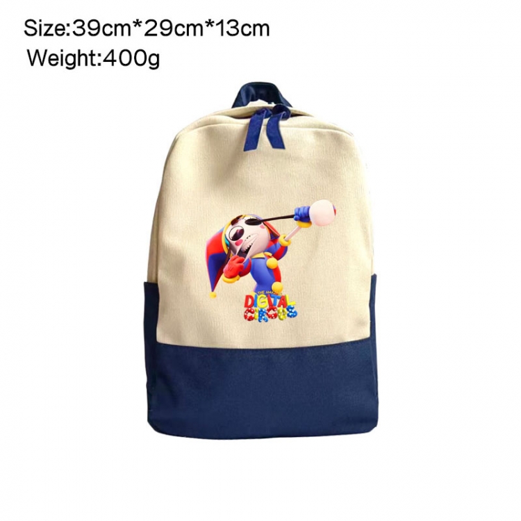 The Amazing Digital Circus Anime Surrounding Canvas Colorful Backpack 39x29x13cm