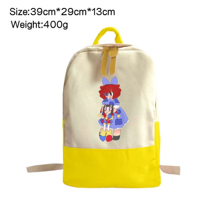 The Amazing Digital Circus Anime Surrounding Canvas Colorful Backpack 39x29x13cm
