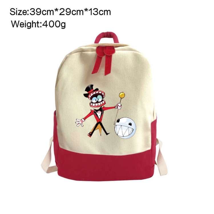 The Amazing Digital Circus Anime Surrounding Canvas Colorful Backpack 39x29x13cm