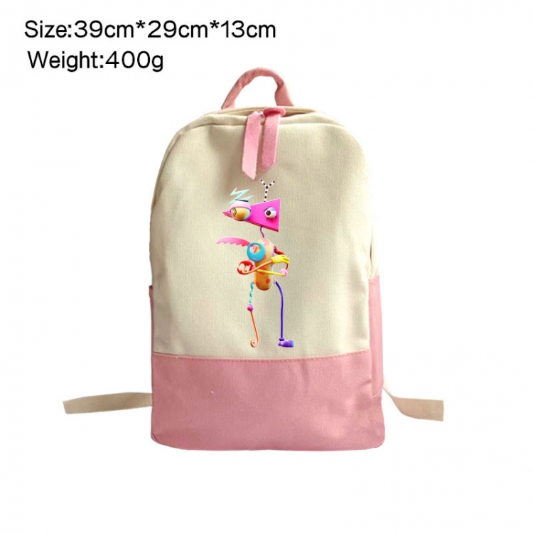 The Amazing Digital Circus Anime Surrounding Canvas Colorful Backpack 39x29x13cm