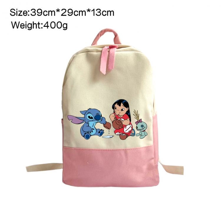 Lilo & Stitch Anime Surrounding Canvas Colorful Backpack 39x29x13cm