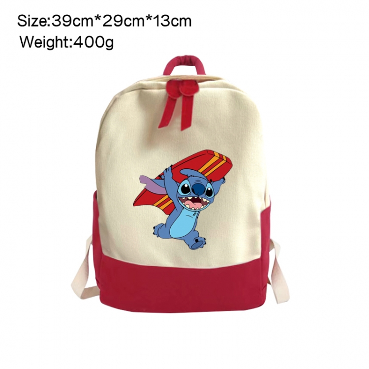 Lilo & Stitch Anime Surrounding Canvas Colorful Backpack 39x29x13cm