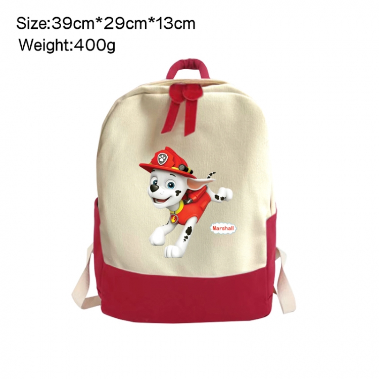 PAW Patrol Anime Surrounding Canvas Colorful Backpack 39x29x13cm