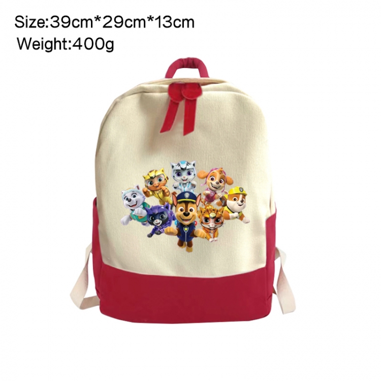 PAW Patrol Anime Surrounding Canvas Colorful Backpack 39x29x13cm