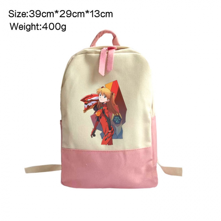 EVA Anime Surrounding Canvas Colorful Backpack 39x29x13cm