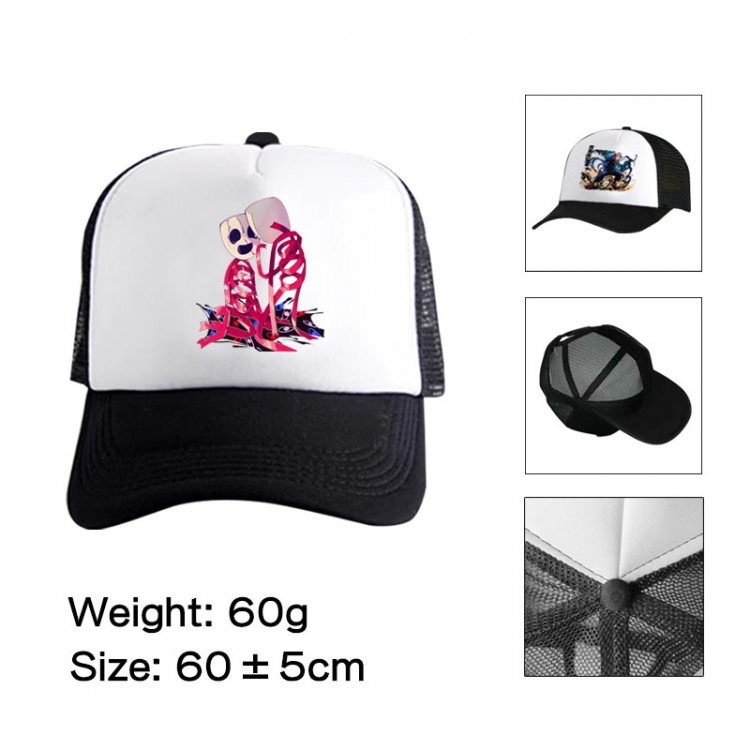 The Amazing Digital Circus Anime peripheral color printed mesh cap baseball cap size 60 ± 5cm