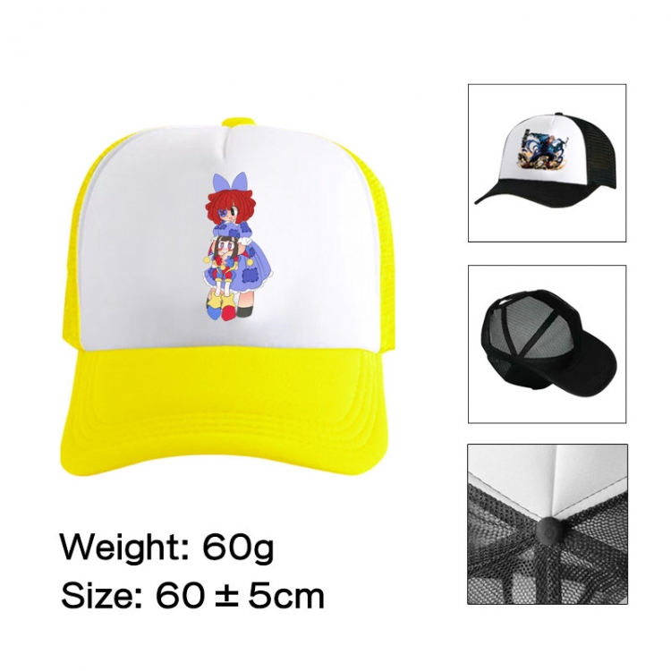 The Amazing Digital Circus Anime peripheral color printed mesh cap baseball cap size 60 ± 5cm