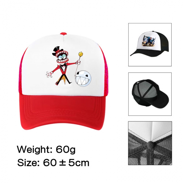 The Amazing Digital Circus Anime peripheral color printed mesh cap baseball cap size 60 ± 5cm