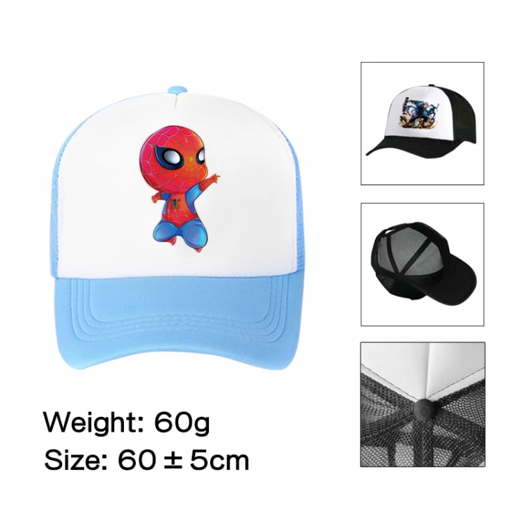 Marvel Anime peripheral color printed mesh cap baseball cap size 60 ± 5cm