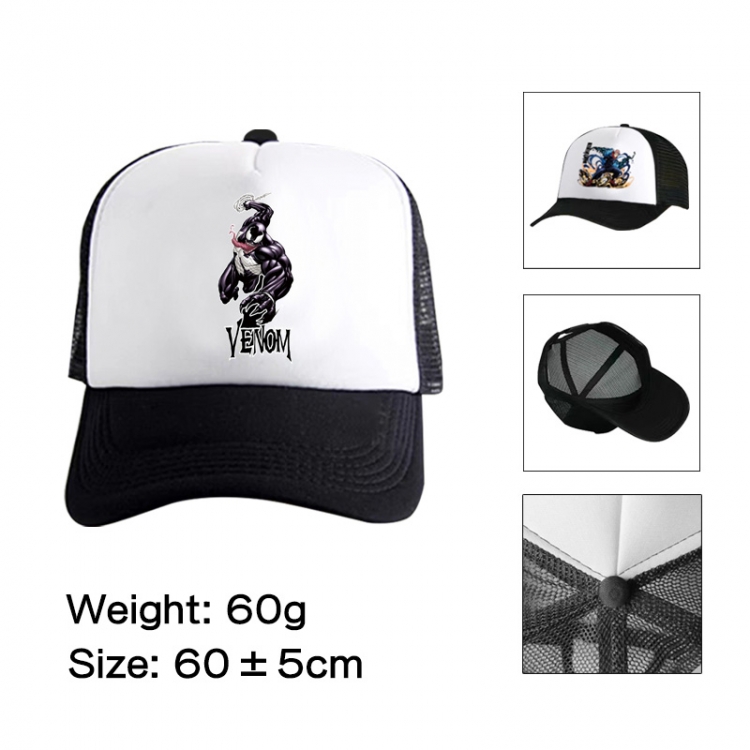 Marvel Anime peripheral color printed mesh cap baseball cap size 60 ± 5cm