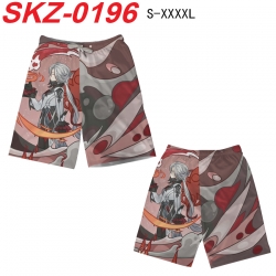 Genshin Impact Anime full-color digital printed beach shorts from S to 4XL