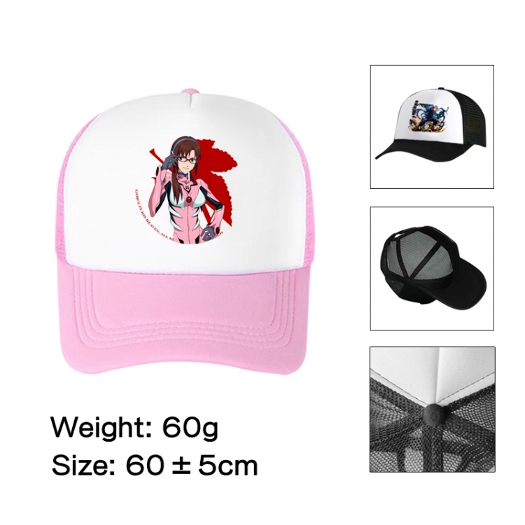 EVA Anime peripheral color printed mesh cap baseball cap size 60 ± 5cm