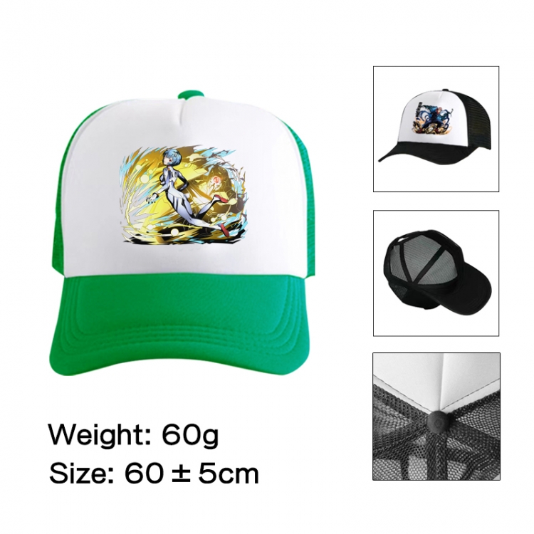 EVA Anime peripheral color printed mesh cap baseball cap size 60 ± 5cm
