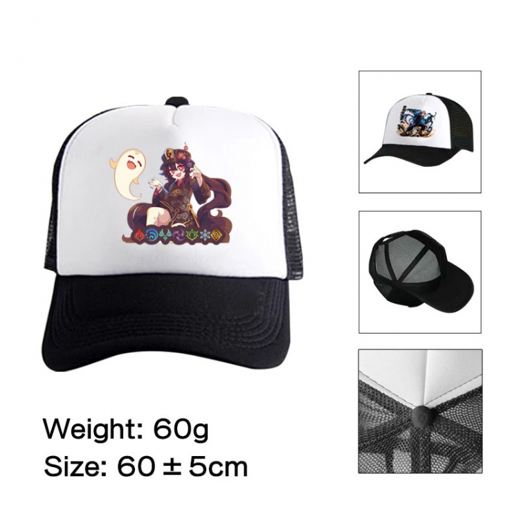 Genshin Impact Anime peripheral color printed mesh cap baseball cap size 60 ± 5cm