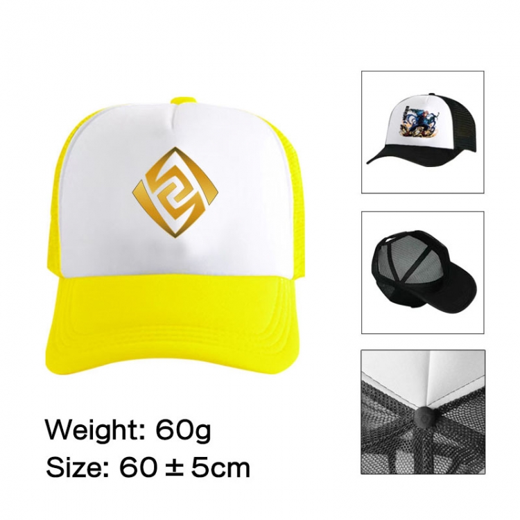 Genshin Impact Anime peripheral color printed mesh cap baseball cap size 60 ± 5cm