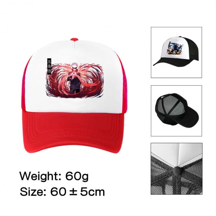 Jujutsu Kaisen Anime peripheral color printed mesh cap baseball cap size 60 ± 5cm