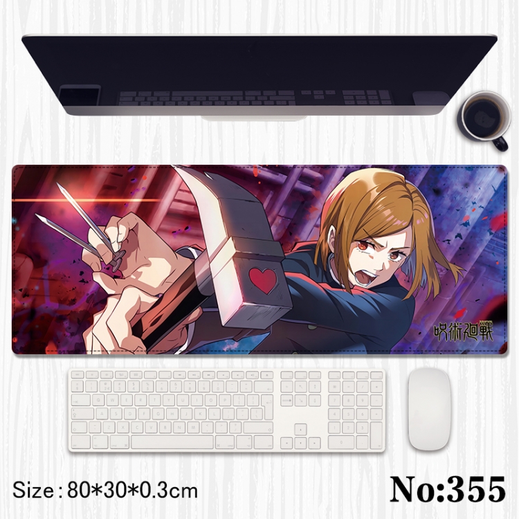 Jujutsu Kaisen Anime peripheral computer mouse pad office desk pad multifunctional pad 80X30X0.3cm