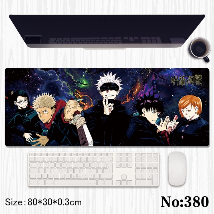 Jujutsu Kaisen Anime peripheral computer mouse pad office desk pad multifunctional pad 80X30X0.3cm