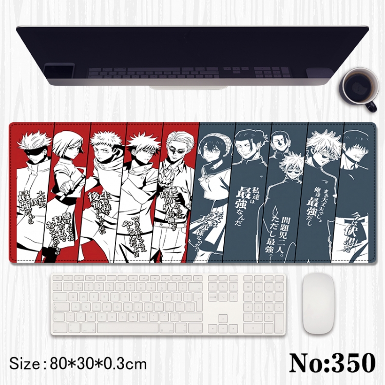 Jujutsu Kaisen Anime peripheral computer mouse pad office desk pad multifunctional pad 80X30X0.3cm