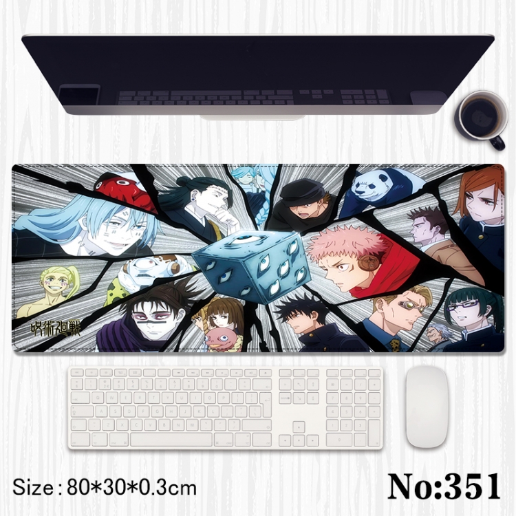 Jujutsu Kaisen Anime peripheral computer mouse pad office desk pad multifunctional pad 80X30X0.3cm