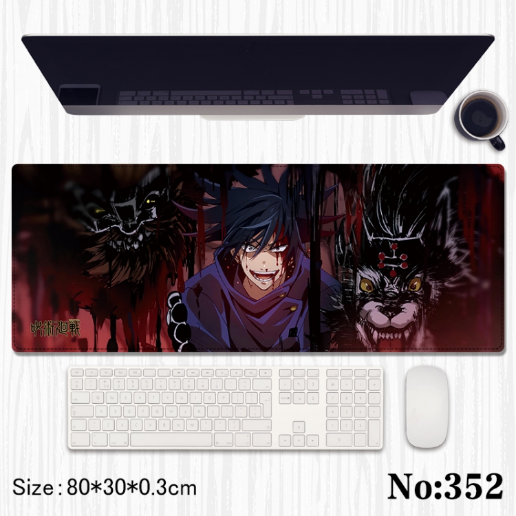 Jujutsu Kaisen Anime peripheral computer mouse pad office desk pad multifunctional pad 80X30X0.3cm