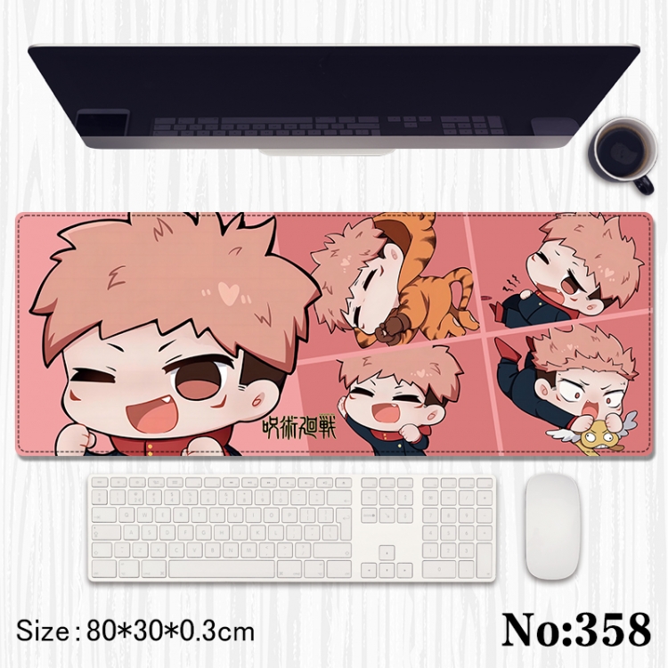 Jujutsu Kaisen Anime peripheral computer mouse pad office desk pad multifunctional pad 80X30X0.3cm