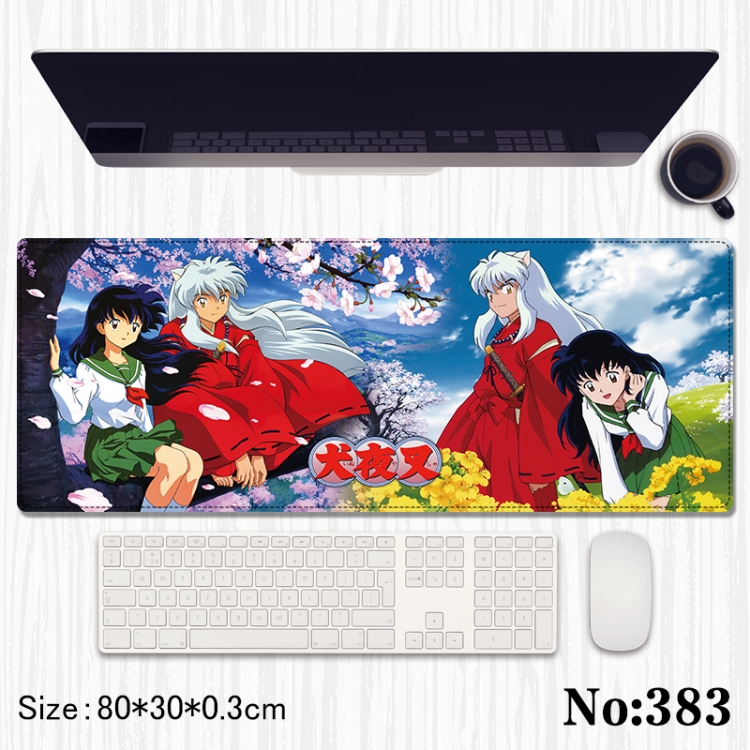Inuyasha Anime peripheral computer mouse pad office desk pad multifunctional pad 80X30X0.3cm