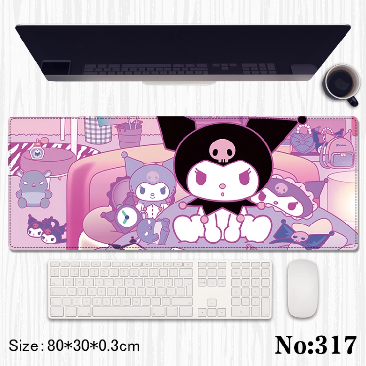 Kuromi Anime peripheral computer mouse pad office desk pad multifunctional pad 80X30X0.3cm