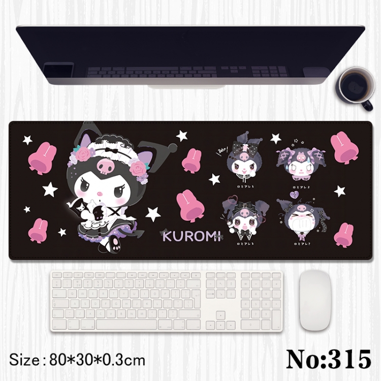 Kuromi Anime peripheral computer mouse pad office desk pad multifunctional pad 80X30X0.3cm