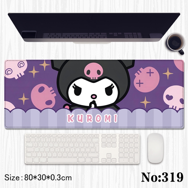 Kuromi Anime peripheral computer mouse pad office desk pad multifunctional pad 80X30X0.3cm