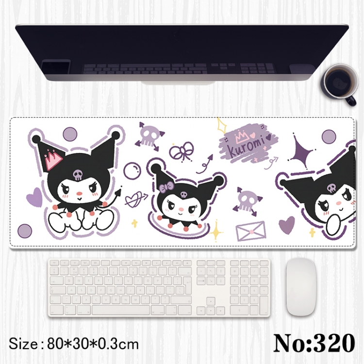 Kuromi Anime peripheral computer mouse pad office desk pad multifunctional pad 80X30X0.3cm