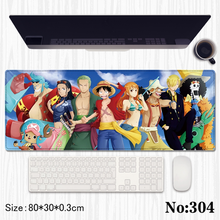 One Piece Anime peripheral computer mouse pad office desk pad multifunctional pad 80X30X0.3cm